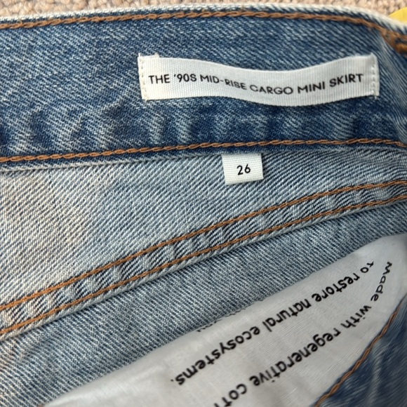 Denim Forum | The ’90s Cargo Mini Skirt | Size 26 | Light Wash - Picture 6 of 7